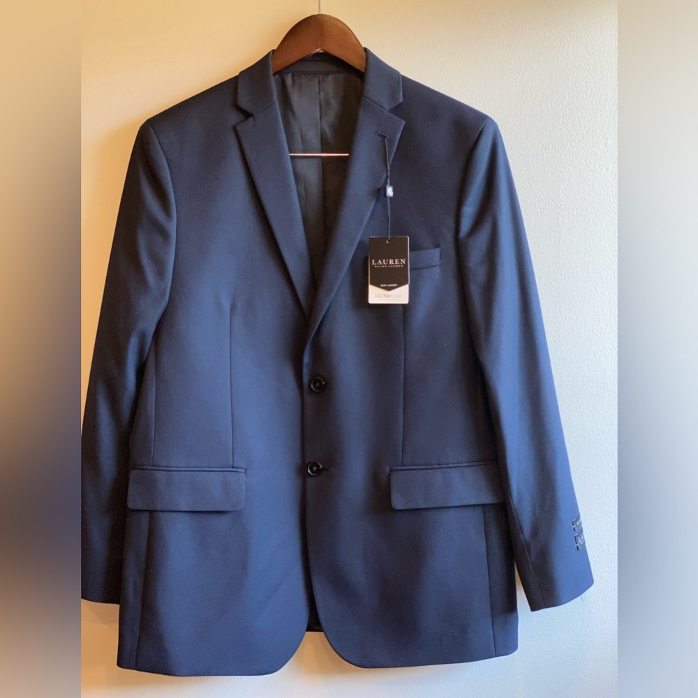 NWT Lauren Ralph Lauren Navy Suit Jacket UltraFlex 20R